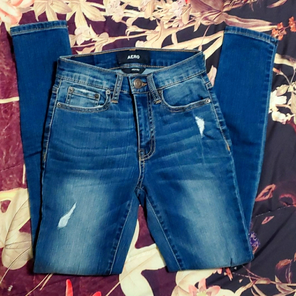 aeropostle junior high rise jeans